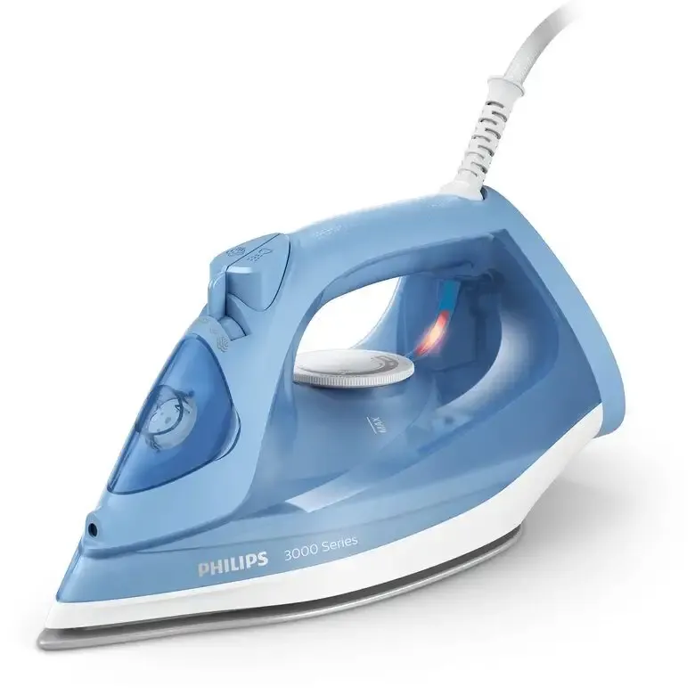 Reso Gratuito Philips Serie 3000 DST3020/20 ferro da stiro Ferro a vapore Piastra in Ceramica 2200 W Blu