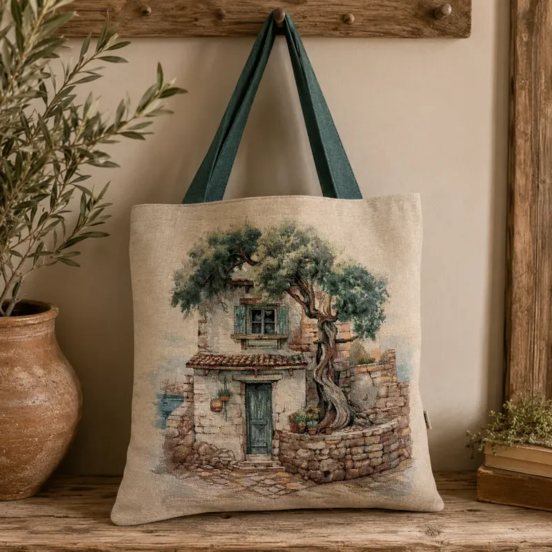 Borsa VERA in Cotone Gobelin Varie Fantasie 43x43cm - Kari Direttamente Dal Produttore