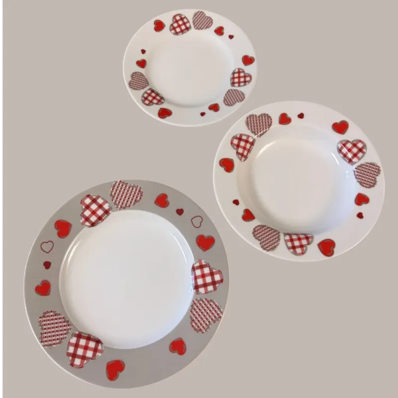 Direttamente Dal Produttore Servizio 2 POSTI + 1 insalatiera SCOTTISH RED - Rosentable
