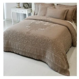 Popolare Copriletto Jacquard Arabesco Botticelli – Copriletto Matrimoniale 100% Cotone Made in Italy