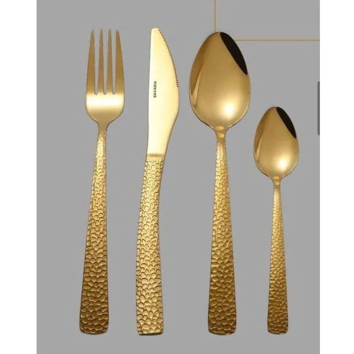 Set Posate 24 Pezzi ACCIAIO GOLD 3023G - Bavaria Prezzo Conveniente