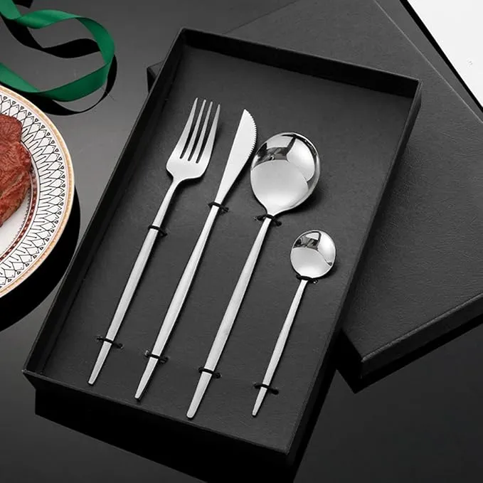 Acquista Ora Set Posate 24 Pezzi SILVER 2103C In Acciaio Inox - Bavaria Ottingher