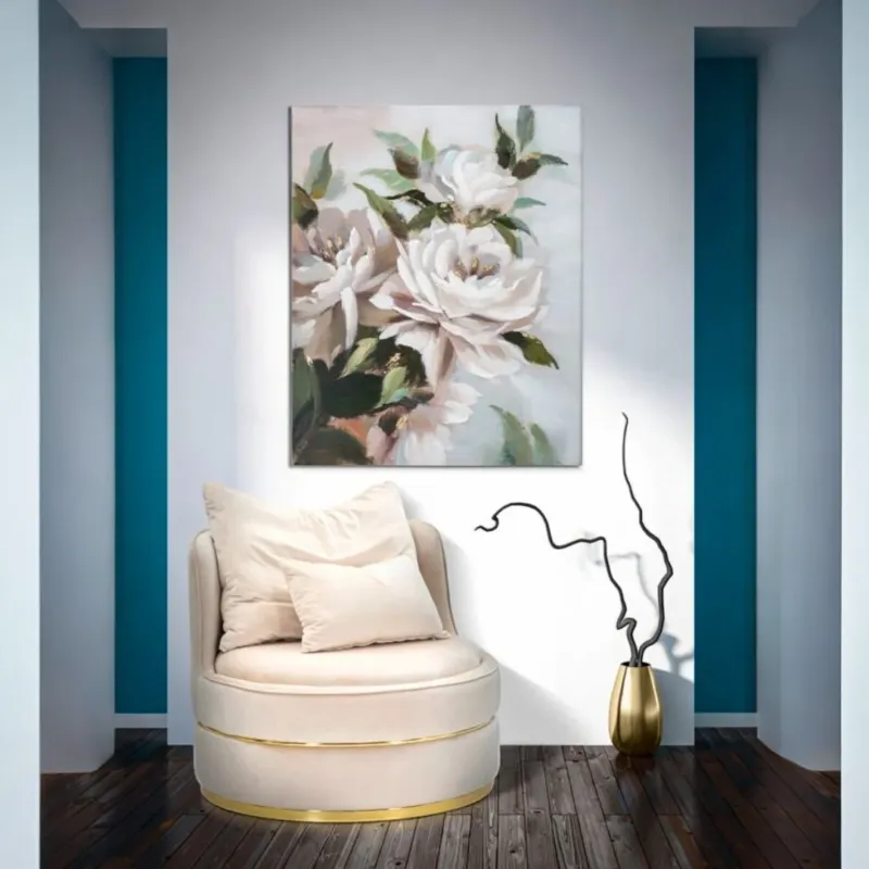 DIPINTO SU TELA FLOWER&LEAF - FERRETTI Esclusivo
