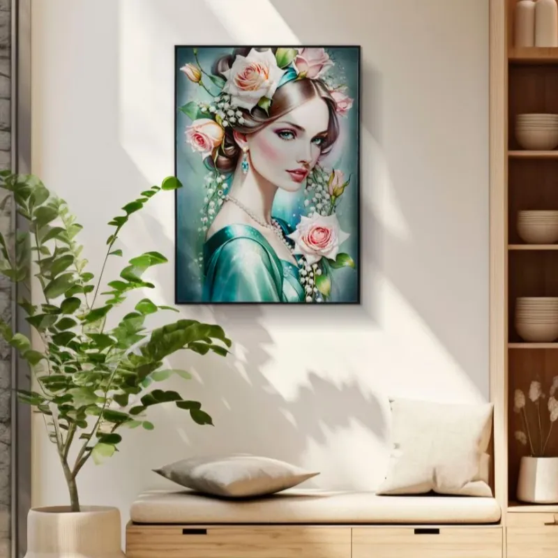 DIPINTO SU TELA LACCATO FANTASY C/CORNICE -A- FERRETTI Economico