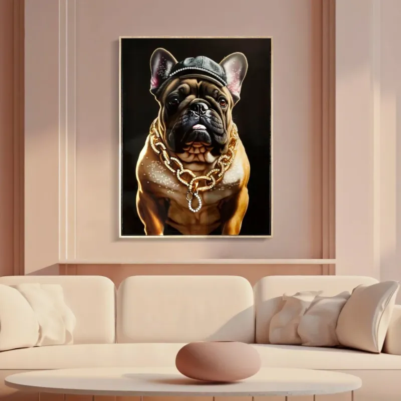 Prezzo Ridotto DIPINTO SU TELA LACCATO BULLY C/CORNICE - FERRETTI