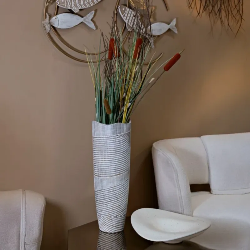 VASO RESINA WOODY CM Ø 19X55 - FERRETTI Offerta Speciale
