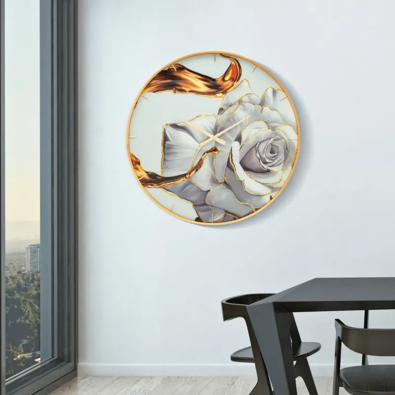 OROLOGIO GLASS ROSE CM Ø 80X5 - FERRETTI Offerta Limitata