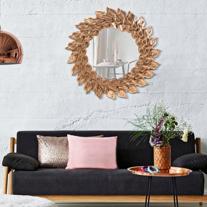 SPECCHIO DA MURO GLAM PETAL RAME - FERRETTI Pagamento Sicuro