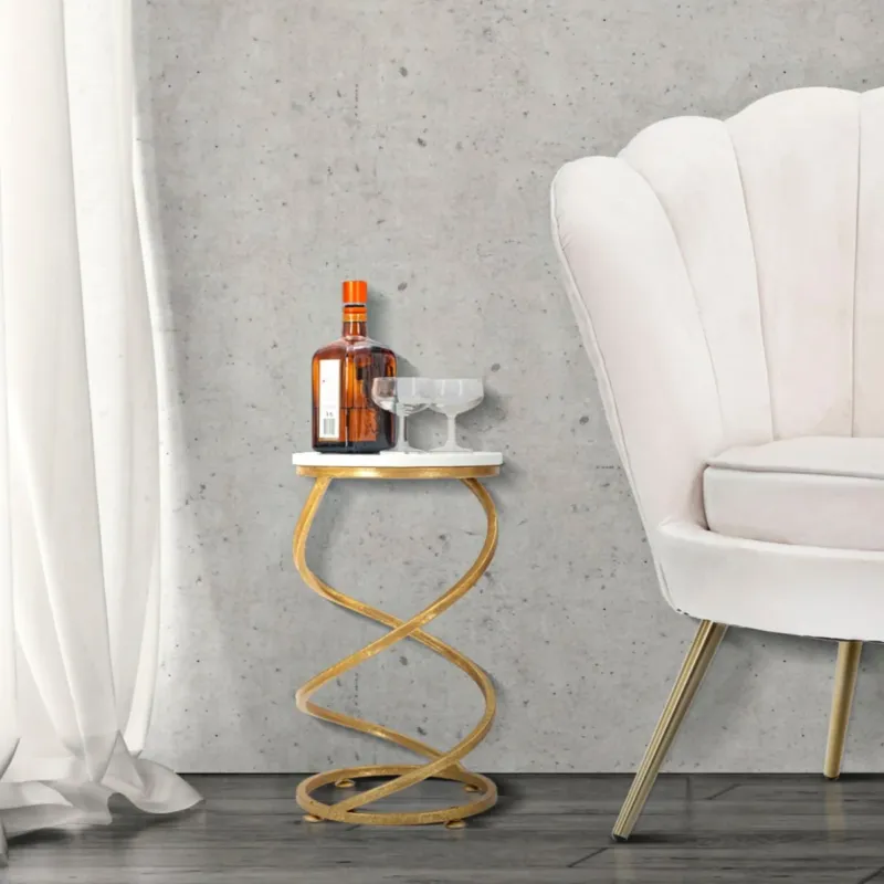 TAVOLINETTO SPIRAL MARBLE - FERRETTI Saldi