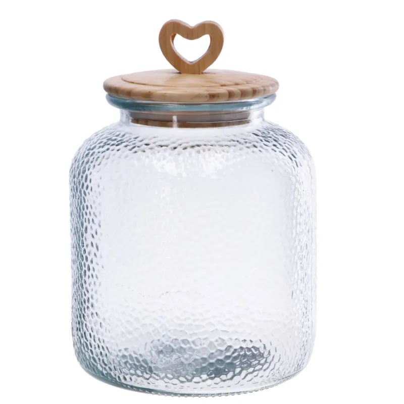 Barattolo vetro con coperchio in legno – ⌀ 17,5 x h 22 cm Prezzo Conveniente