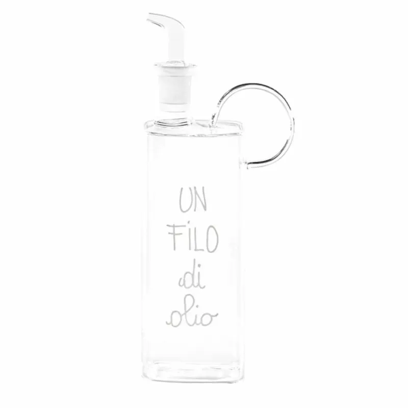 Promozione SIMPLE DAY Oliera in vetro borosilicato “Un Filo di Olio” – 400 ml