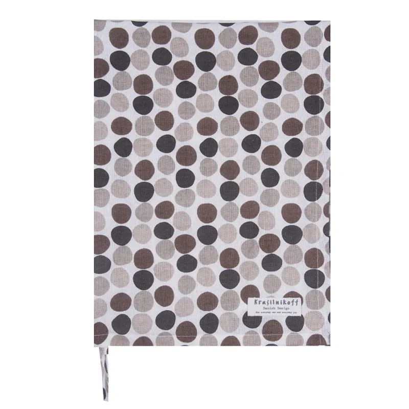 KRASILNIKOFF Strofinaccio in cotone “Confetti” marrone – 50 x 70 cm Più Venduto