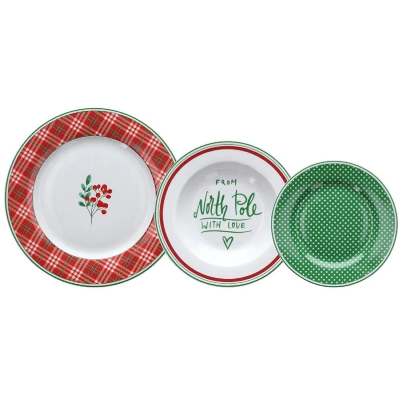 TOGNANA Servizio tavola piatti “North Pole”- 18 pz Prezzo Ridotto