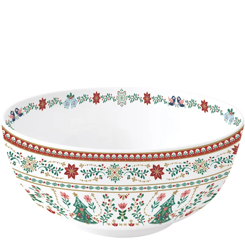 Quantità Limitata EASY LIFE Ciotola in porcellana “Christmas Folk” – ⌀ 23 cm