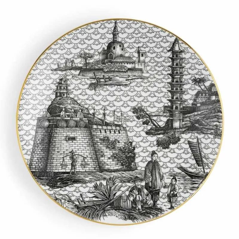 WEISSESTAL Piatto piano in porcellana “Oriental Dream S.Voyage” – ⌀ 27,5 cm Offerta Limitata