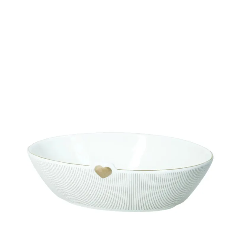 Spedizione Espresso BRANDANI Ciotola New Bone China “Amore mio a righe” – 17,5 x 5 x h 13 cm