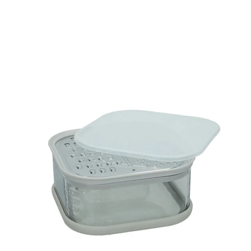 Vendita Finale BRANDANI Grattugia tortora doppia lama inox con contenitore – 14 x 14 x h 6,5 cm